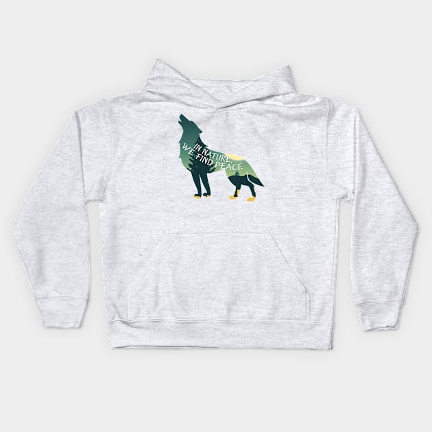 In nature, we find peace Kids Hoodie by alexalexay